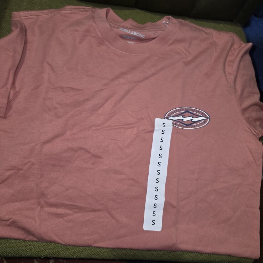Billabong TShirt Small Wave Washed Rose Colored NWT